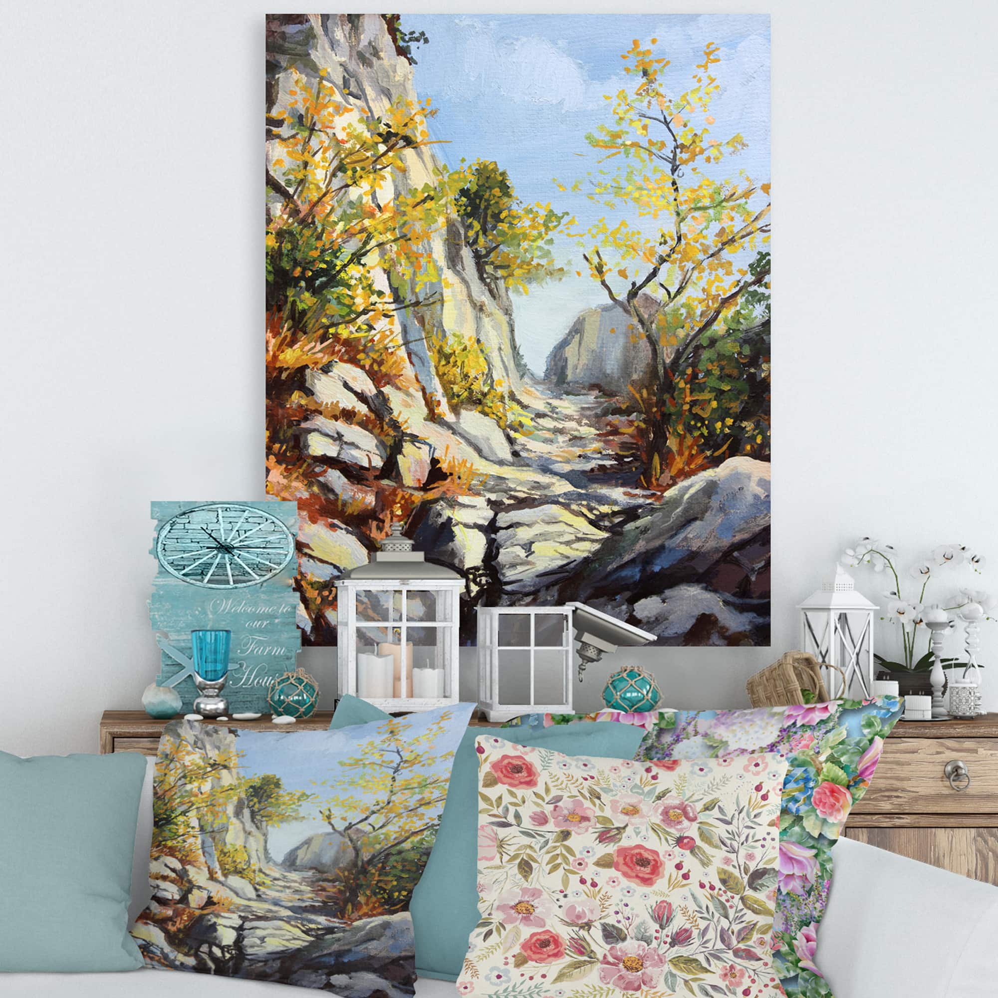 Designart - Marble Path In Autumn